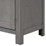 ZUN U_Style Featured Four-door Storage Cabinet with Adjustable Shelf and Acacia Venner , Suitable for WF313003AAN