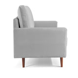 ZUN 57.1” Modern Decor Upholstered Sofa Furniture, Wide Velvet Fabric Loveseat Couch, Solid Wooden Frame B082111404