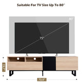 ZUN Modern TV Stand for 80'' TV Double Storage Space, Media Console Table, Entertainment Center WF303474AAP