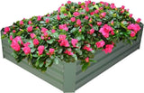 ZUN Raised Garden Bed Galvanized Planter Box Anti-Rust Coating for Flowers Vegetables W2181P154359