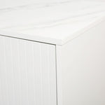 ZUN TREXM Modern sideboard with Four Doors, Metal handles & Legs and Adjustable Shelves Kitchen Cabinet WF295368AAK