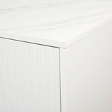 ZUN TREXM Modern sideboard with Four Doors, Metal handles & Legs and Adjustable Shelves Kitchen Cabinet WF295368AAK