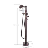 ZUN Freestanding Bathtub Faucet with Hand Shower W1533125005