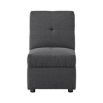 ZUN Gray Color Stylish 1pc Storage Ottoman Convertible Chair Foam Cushioned Fabric Upholstered Solid B01166425