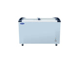 ZUN ORIKOOL Curved Top Display Freezer 12.5 Cu.ft Sliding Glass Lid Ice Cream Freezers Commercial Mobile W2095126133
