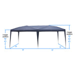 ZUN 3 x 6m Home Use Outdoor Camping Waterproof Folding Tent with Carry Bag Blue 12789403