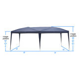ZUN 3 x 6m Home Use Outdoor Camping Waterproof Folding Tent with Carry Bag Blue 12789403