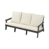 ZUN HIPS 3 Seater Sofa with Cushion, Outdoor Garden Sofa, Sofa Set for Porch, Poolside, Terrace, and W1209114910