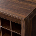 ZUN brown walnut color modular 32 wine bar cabinet Buffet Cabinet W1778133399