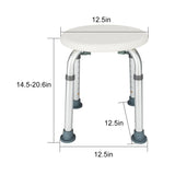 ZUN Medical Bathroom Safety Shower Tub Aluminium Alloy Bath Chair Bench with Adjustable Height White 59137499
