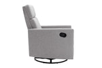 ZUN Modern Upholstered Rocker Nursery Chair Plush Seating Glider Swivel Recliner Chair, Gray PP297876AAE