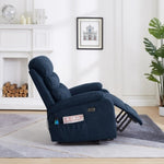 ZUN Power Lift Recliner Chair Sofa Electric Chair with Message Soft Fabric Blue W1669107705