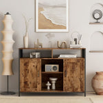 ZUN Sideboard, storage cabinet with open shelves for kitchen dining room living room, industrial style, W1321126671