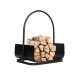 ZUN Portable Fireplace Log Holder, Black 29218413
