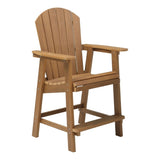 ZUN HIPS Bar Chair with Armrest,Patio Bar Chair Set of 2 Adirondack Chairs Set of 2 for Outdoor Deck W1209107720