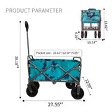 ZUN Outdoor Garden Multipurpose Micro Collapsible Beach Trolley Cart Camping Folding Wagon W321102232