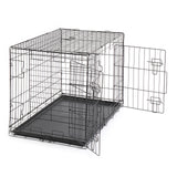 ZUN 36" Pet Kennel Cat Dog Folding Steel Crate Animal Playpen Wire Metal 26995370