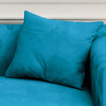 ZUN Sophisticated Sofa Set: 83" Blue Velvet Triple Sofa with 2 Complimentary Pillows – Perfect for Both W1278131610