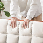 ZUN 1 versatile foldable sofa bed in 3 lengths, modern sofa sofa sofa velvet pull-out bed, adjustable W2151127336