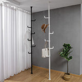 ZUN Adjustable Laundry Pole Clothes Drying Rack Coat Hanger DIY Floor to Ceiling Tension Rod Storage 94115335
