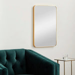 ZUN Gold 24 "x36" Rectangular Bathroom Wall Mirror W1327104716