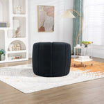 ZUN COOLMORE Accent with Ottoman, Mid Century Modern Barrel Upholstered Club Tub Round Arms W395120034