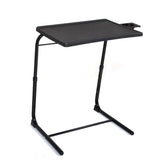 ZUN Set of 2 Portable Computer Table Office Desk Height & Angle Adjusting Furniture, Black W2181P155341
