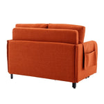 ZUN COOLMORE Convertible Sleeper Sofa Bed, Modern Velvet Loveseat Couch with Pull Out Bed, Small Love W153969851