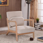 ZUN Premium velvet fabric chair with new foam cushion and sturdy rubber wood frame - comfortable and W1315122213