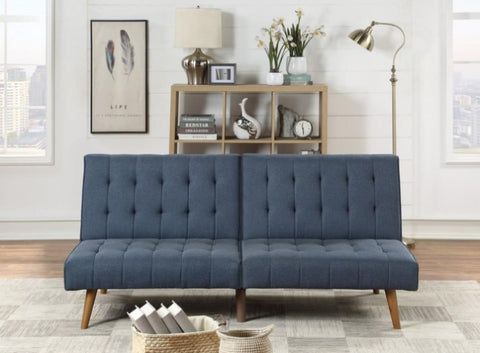 ZUN Navy Color Modern Convertible Sofa 1pc Set Couch Polyfiber Plush Tufted Cushion Sofa Living Room HS00F8503-ID-AHD