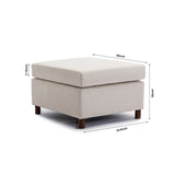 ZUN Single Movable Ottoman for Modular Sectional Sofa Couch Without Storage Function, Ottoman Cushion W1439118802