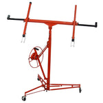 ZUN Drywall Panel hoist Drywall Lift Rolling Panel Hoist Jack Lifter 16ft Red Color W465137159