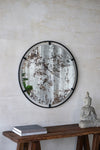 ZUN D31.5x0.5" Theodor Mirror with industrial design Round Mirror with Metal Frame for Wall Decor & W2078124323