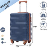 ZUN Merax with TSA Lock Spinner Wheels Hardside Expandable Travel Suitcase Carry on PP303955AAA