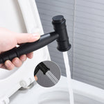 ZUN Stainless Steel Toilet Handheld Sprayer Kit Hot and Cold Water Black Bidet Sprayer Set 39539207