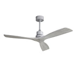 ZUN Indoor 52inch Ceiling Fan with Remote Control Solid Wood Fan Blade Reversible Dc Motor For Bedroom W934P145942