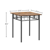 ZUN Kitchen Dining Room Table, Iron Wood Square Table for Kitchen Dining Room Furniture W2167131141