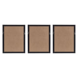 ZUN Framed Abstract Coastal Rice Paper 3-piece Shadowbox Wall Decor Set B03598811
