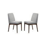 ZUN Grey Fabric Upholstered Dining Chair, Brown SR011805