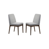 ZUN Grey Fabric Upholstered Dining Chair, Brown SR011805