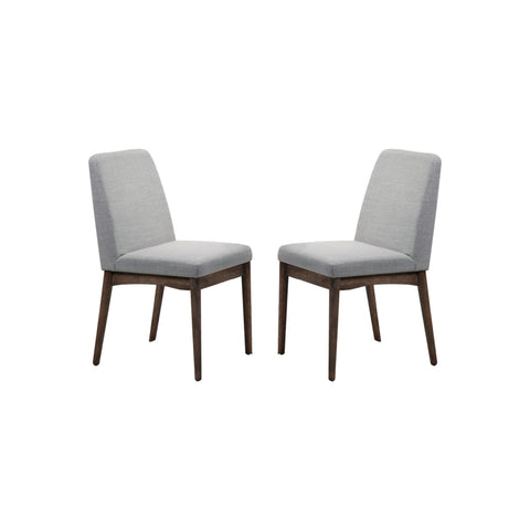 ZUN Grey Fabric Upholstered Dining Chair, Brown SR011805