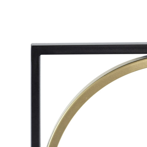 ZUN 47.2" Eclectic Styling Metal Beaded Black Wall Mirror with Contemporary Design for Bedroom,Liveroom W2078124372