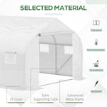 ZUN Outdoor Walk-In Tunnel Greenhouse Hot House with Roll-up Windows, Zippered Door, PE Cover 11.5' x 69849506