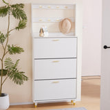 ZUN Entryway Bedroom Armoire,Shoe Cabinet,Wardrobe Armoire Closet, Drawers and Shelves, Handles, Hanging 92176488