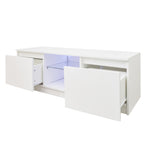 ZUN TV Cabinet Wholesale, White TV Stand with Lights, Modern LED TV Cabinet with Storage Drawers, Living W33115868