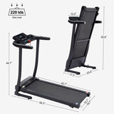 ZUN Treadmill - 2.5 HP folding treadmill, easy to move, with 3-speed incline adjustment and 12 preset W1668124394