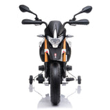 ZUN 12V Aprilia Licensed Kids Ride On Motorcycle, 4-wheel Electric Dirt Bike with Spring Suspension, LED W2181P143781