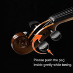 ZUN GV406 4/4 Acoustic Violin Kit Natural w/Square Case, 2 Bows, 3 In 1 11791316