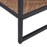 ZUN W82151004 Black Side Table, End Table with Storage Shelf, Tempered Glass Coffee Table with Metal W107184311