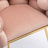 ZUN Luxury modern simple leisure velvet single sofa chair bedroom lazy person household dresser stool W117067860
